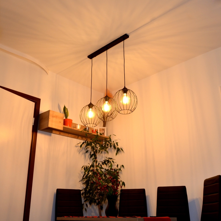 Φωτιστικό LED με καλώδιο MERCURE 3xE27/15W/230V