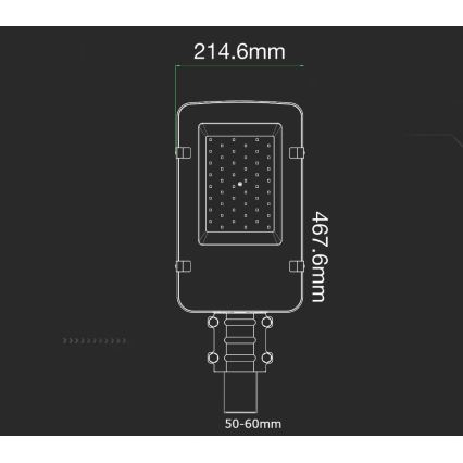 Φωτιστικό LED δρόμου SAMSUNG CHIP LED/50W/230V 4000K IP65