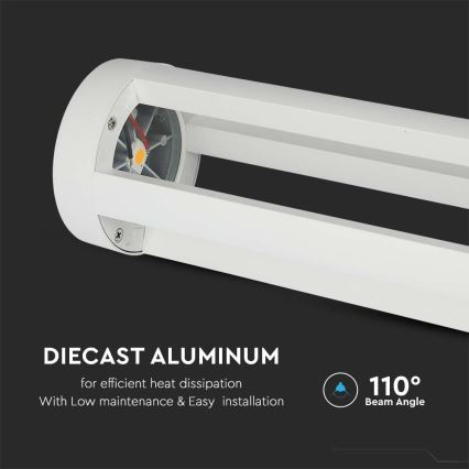 Φωτιστικό LED εξωτερικού χώρου LED/10W/230V 80cm 3000K IP65 λευκό