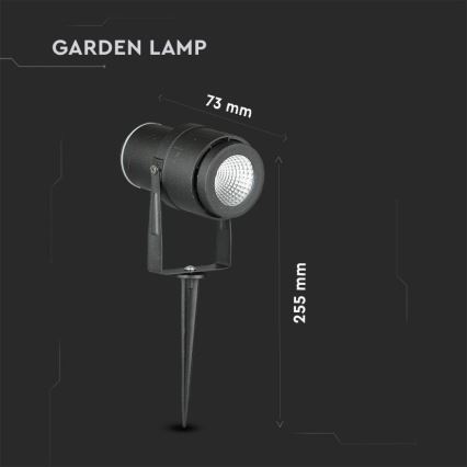 Φωτιστικό LED εξωτερικού χώρου LED/12W/100-240V IP65 4000K μαύρο