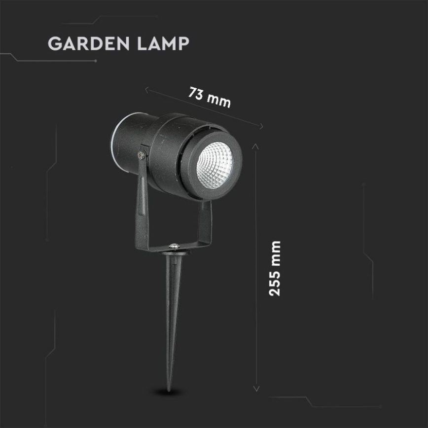 Φωτιστικό LED εξωτερικού χώρου LED/12W/100-240V IP65 4000K μαύρο