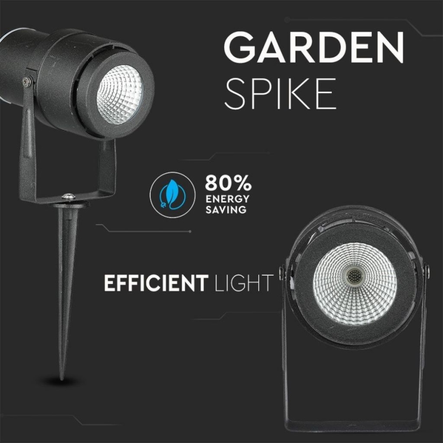 Φωτιστικό LED εξωτερικού χώρου LED/12W/100-240V IP65 μαύρο - πράσινο φως