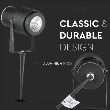Φωτιστικό LED εξωτερικού χώρου LED/12W/100-240V IP65 μαύρο - πράσινο φως