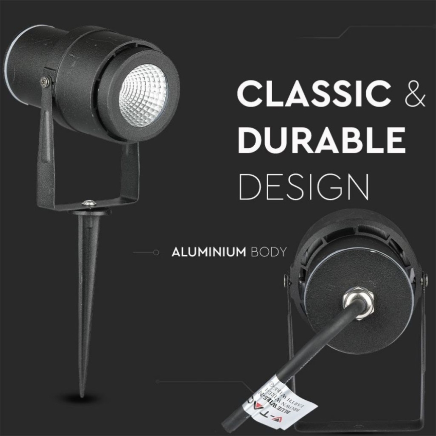 Φωτιστικό LED εξωτερικού χώρου LED/12W/100-240V IP65 μαύρο - πράσινο φως