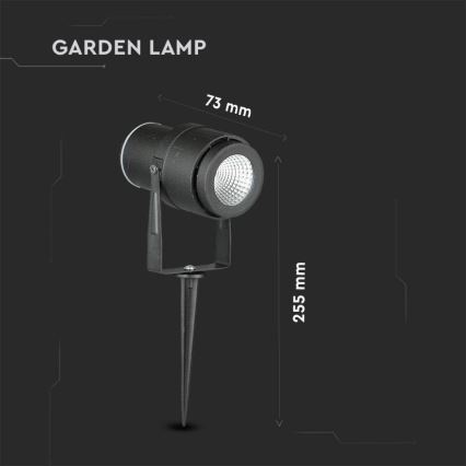 Φωτιστικό LED εξωτερικού χώρου LED/12W/100-240V IP65 μαύρο - πράσινο φως