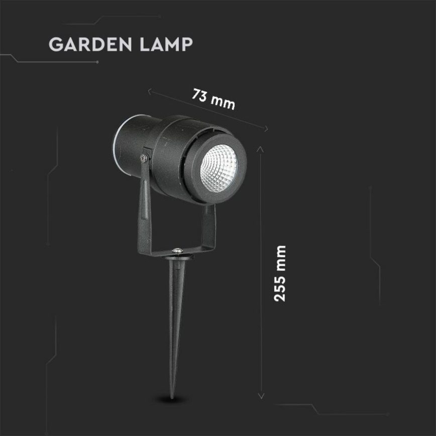 Φωτιστικό LED εξωτερικού χώρου LED/12W/100-240V IP65 μαύρο - πράσινο φως