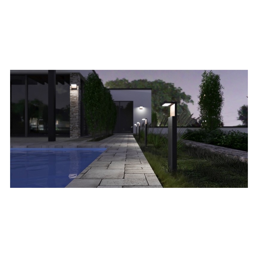 Φωτιστικό LED εξωτερικού χώρου NATURA LED/12W/230V 4000K 60 cm IP65 καφέ/ανθρακί