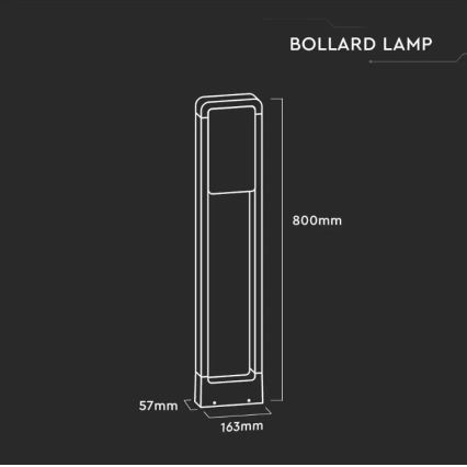 Φωτιστικό LED εξωτερικού χώρου SAMSUNG CHIP LED/10W/230V 3000K IP65 μαύρο