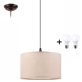 Φωτιστικό LED με καλώδιο NOEL 1xE27/60W/230V μπεζ