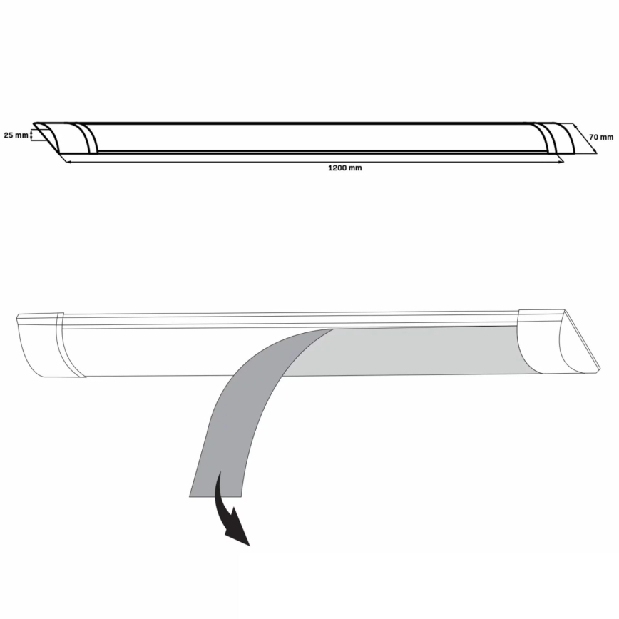 Φωτιστικό LED πάγκου κουζίνας LED/36W/230V 4000K 120 cm λευκό