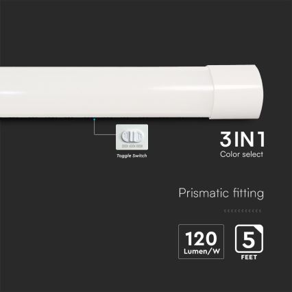 Φωτιστικό LED φθορισμού LED/50W/230V 3000/4000/6500K 146 εκ.