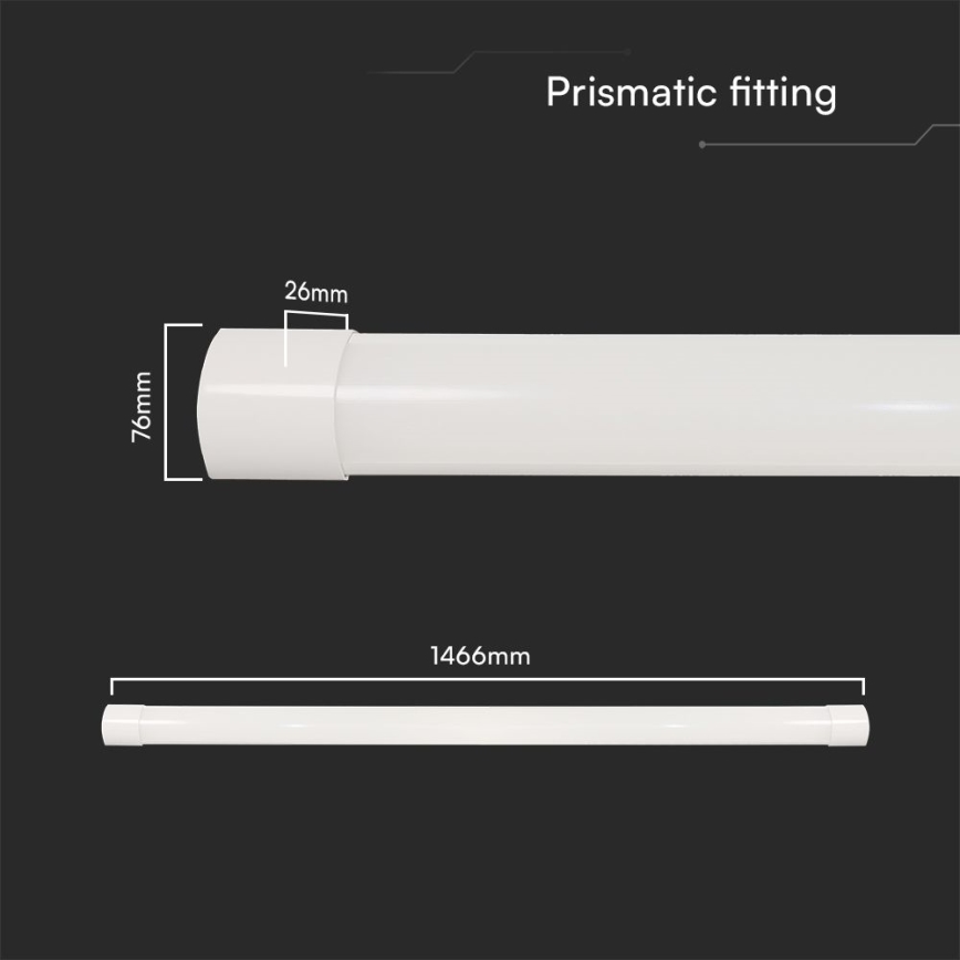 Φωτιστικό LED φθορισμού LED/50W/230V 3000/4000/6500K 146 εκ.