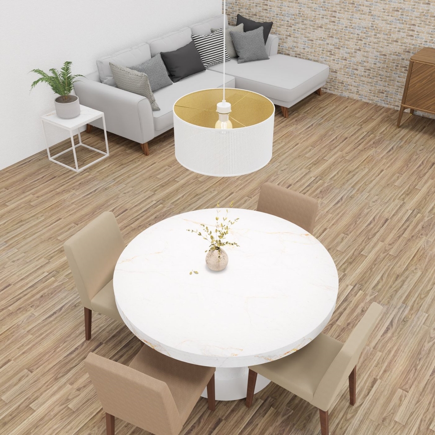 Φωτιστικό οροφής με καλώδιο LOFT SHADE 1xE27/60W/230V διάμ. 40 εκ. λευκό/χρυσό