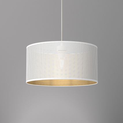 Φωτιστικό οροφής με καλώδιο LOFT SHADE 1xE27/60W/230V διάμ. 40 εκ. λευκό/χρυσό