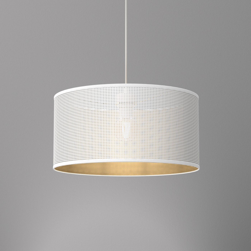 Φωτιστικό οροφής με καλώδιο LOFT SHADE 1xE27/60W/230V διάμ. 40 εκ. λευκό/χρυσό