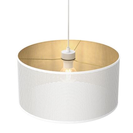 Φωτιστικό οροφής με καλώδιο LOFT SHADE 1xE27/60W/230V διάμ. 40 εκ. λευκό/χρυσό