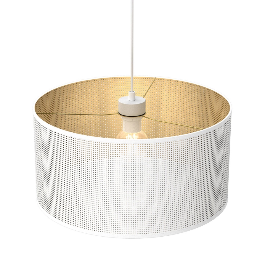 Φωτιστικό οροφής με καλώδιο LOFT SHADE 1xE27/60W/230V διάμ. 40 εκ. λευκό/χρυσό
