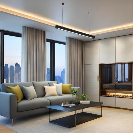 Φωτιστικό οροφής με καλώδιο LUNGO T8 1xG13/18W/230V μαύρο