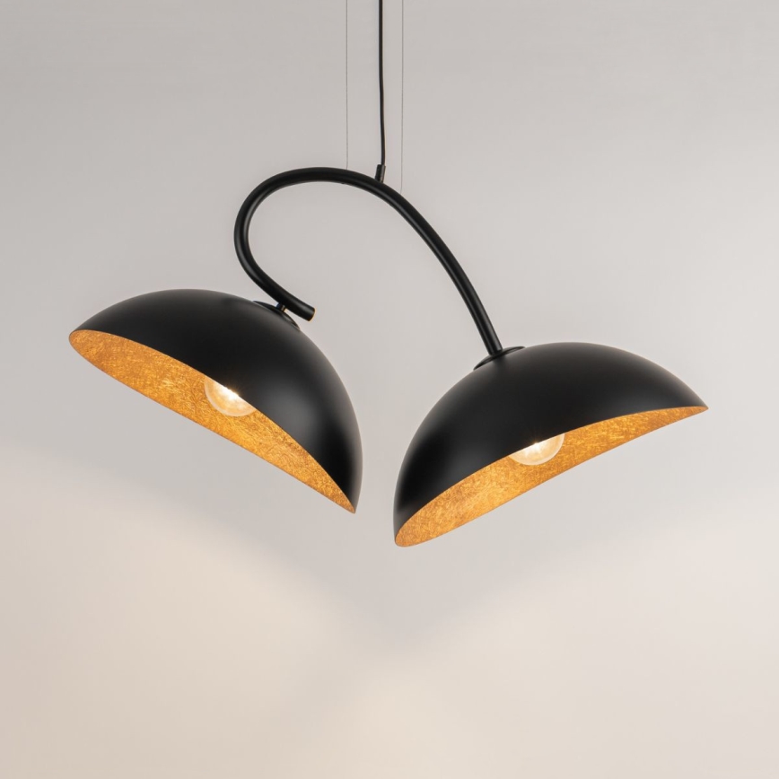 Φωτιστικό οροφής με καλώδιο SPACE 2xE27/60W/230V μαύρο/χάλκινο