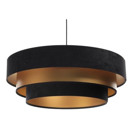 Φωτιστικό οροφής με καλώδιο TRINITI 1xE27/60W/230V μαύρο/χρυσό