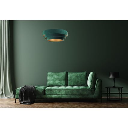 Φωτιστικό οροφής με καλώδιο TRINITI 1xE27/60W/230V πράσινο/χρυσό