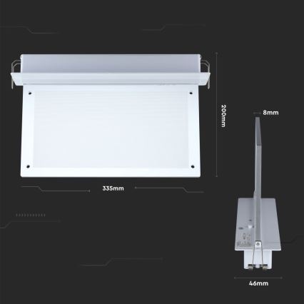 Φωτιστικό ασφαλείας LED EMERGENCY EXIT SAMSUNG CHIP LED/2W/230V 6000K