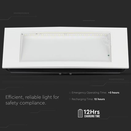 Φωτιστικό ασφαλείας LED EMERGENCY EXIT SAMSUNG CHIP LED/3,8W/230V 6000K