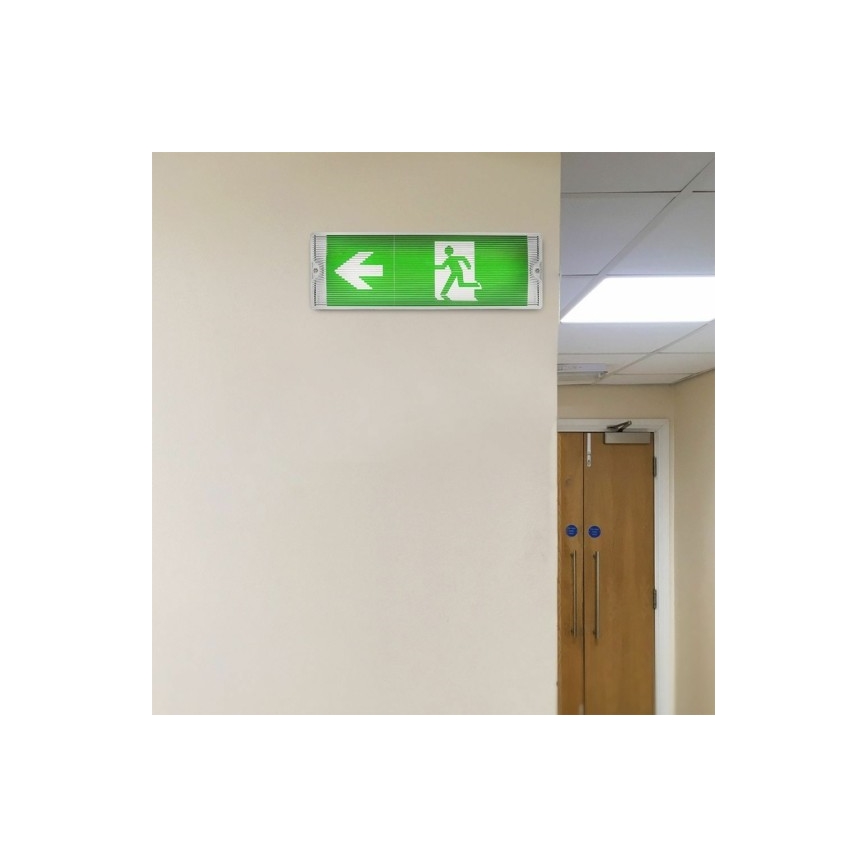 Φωτιστικό ασφαλείας LED EMERGENCY EXIT LED/3W/230V 6400K IP65
