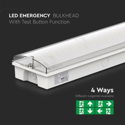 Φωτιστικό ασφαλείας LED EMERGENCY EXIT LED/3W/230V 6400K IP65