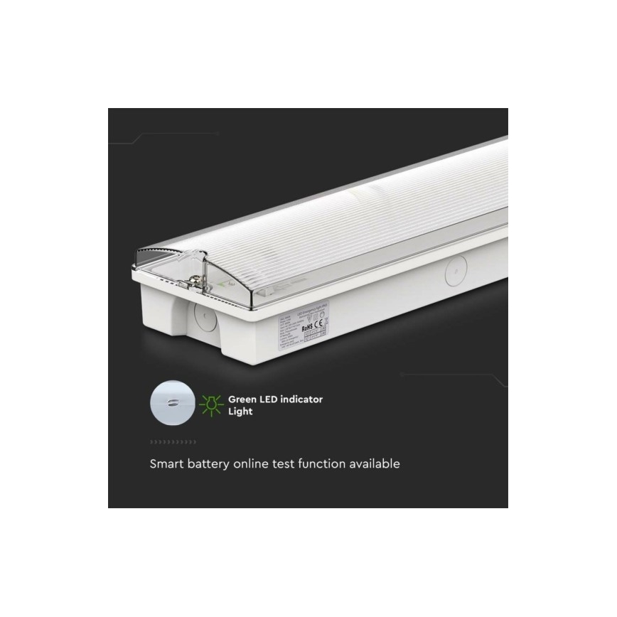 Φωτιστικό ασφαλείας LED EMERGENCY EXIT LED/3W/230V 6400K IP65