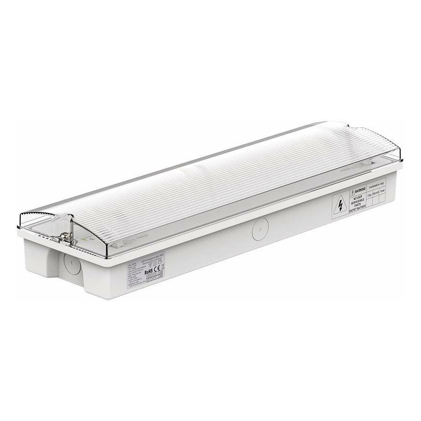 Φωτιστικό ασφαλείας LED με ένα regular functionality test EMERGENCY EXIT LED/3W/230V 6400K IP65