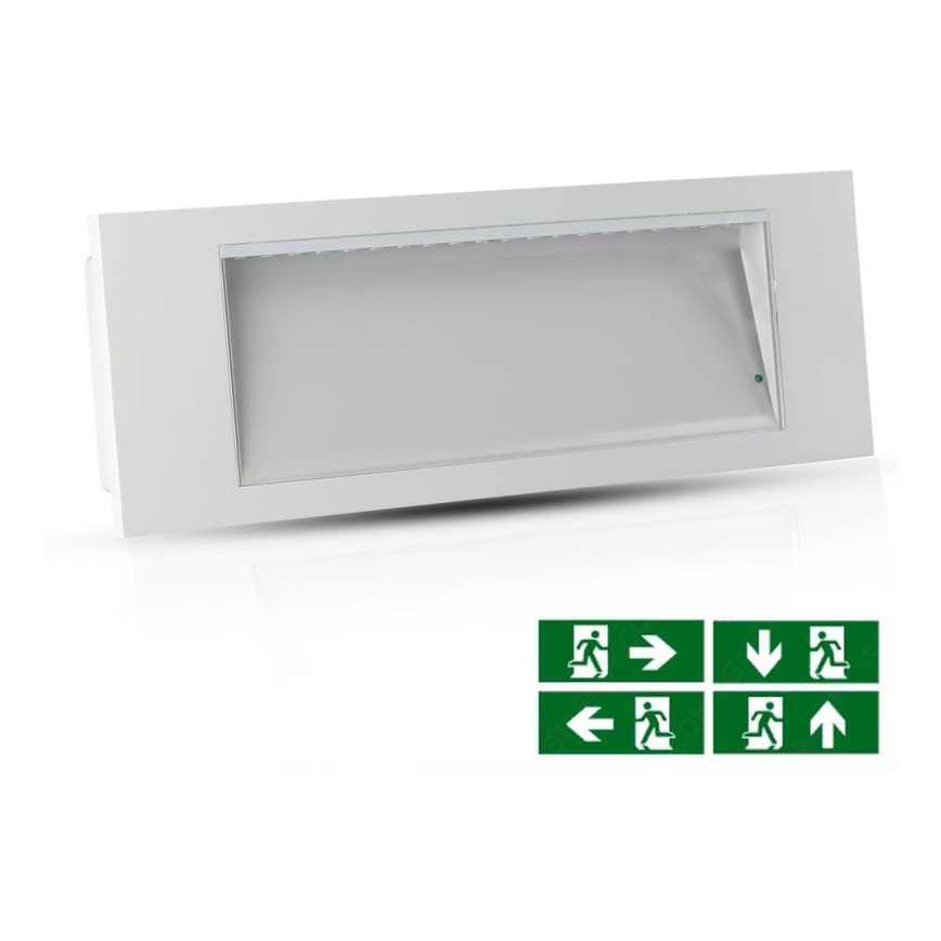 Φωτιστικό ασφαλείας LED EMERGENCY EXIT SAMSUNG CHIP LED/3,8W/230V 6000K