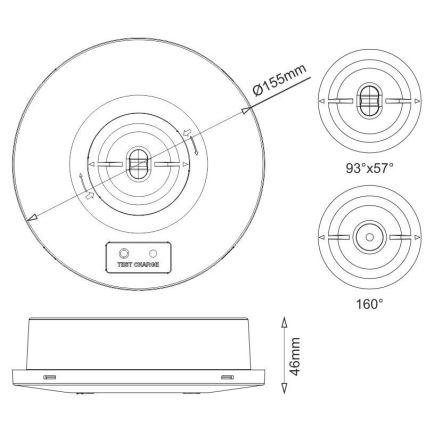 Φωτιστικό ασφαλείας LED LED/2W/230V 6000K IP65 3200 mAh