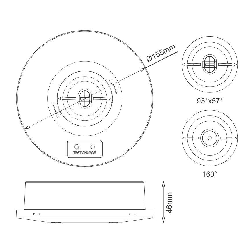 Φωτιστικό ασφαλείας LED LED/2W/230V 6000K IP65 3200 mAh