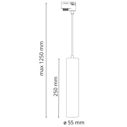 Φωτιστικό για σύστημα ράγας MARIBEL 3xGU10/10W/230V + 1 m rail system λευκό