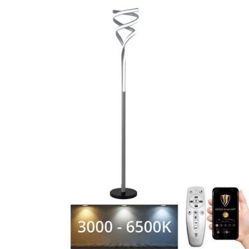 Φωτιστικό δαπέδου LED Dimmable LED/50W/230V 3000-6500K γκρι + τηλεχειριστήριο
