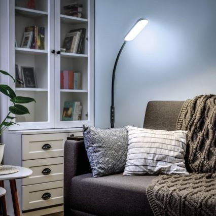 Φωτιστικό δαπέδου LED Dimmable TEILO LED/10W/230V 3000/4000/6500K μαύρο + τηλεχειριστήριο