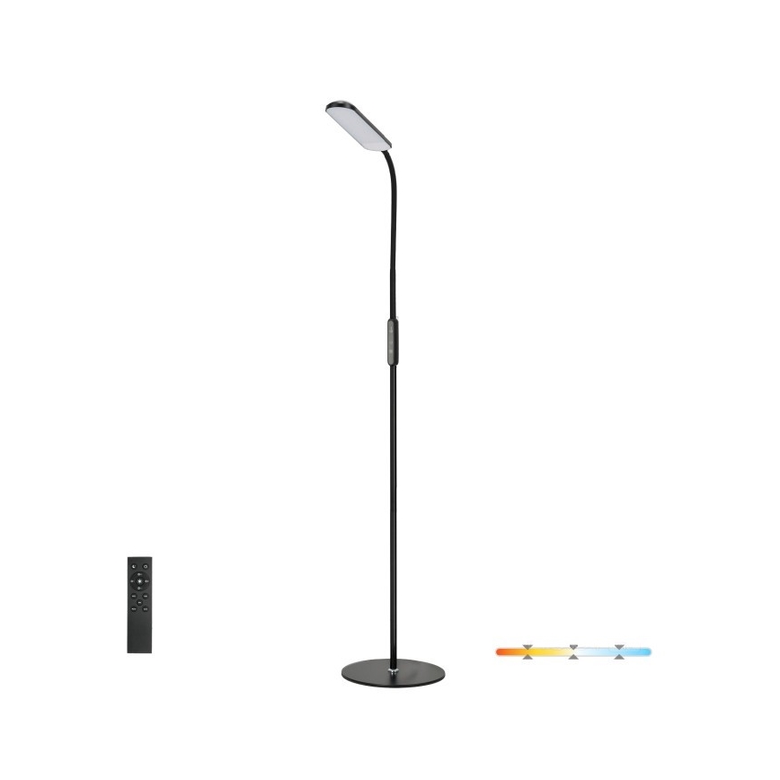Φωτιστικό δαπέδου LED Dimmable TEILO LED/10W/230V 3000/4000/6500K μαύρο + τηλεχειριστήριο