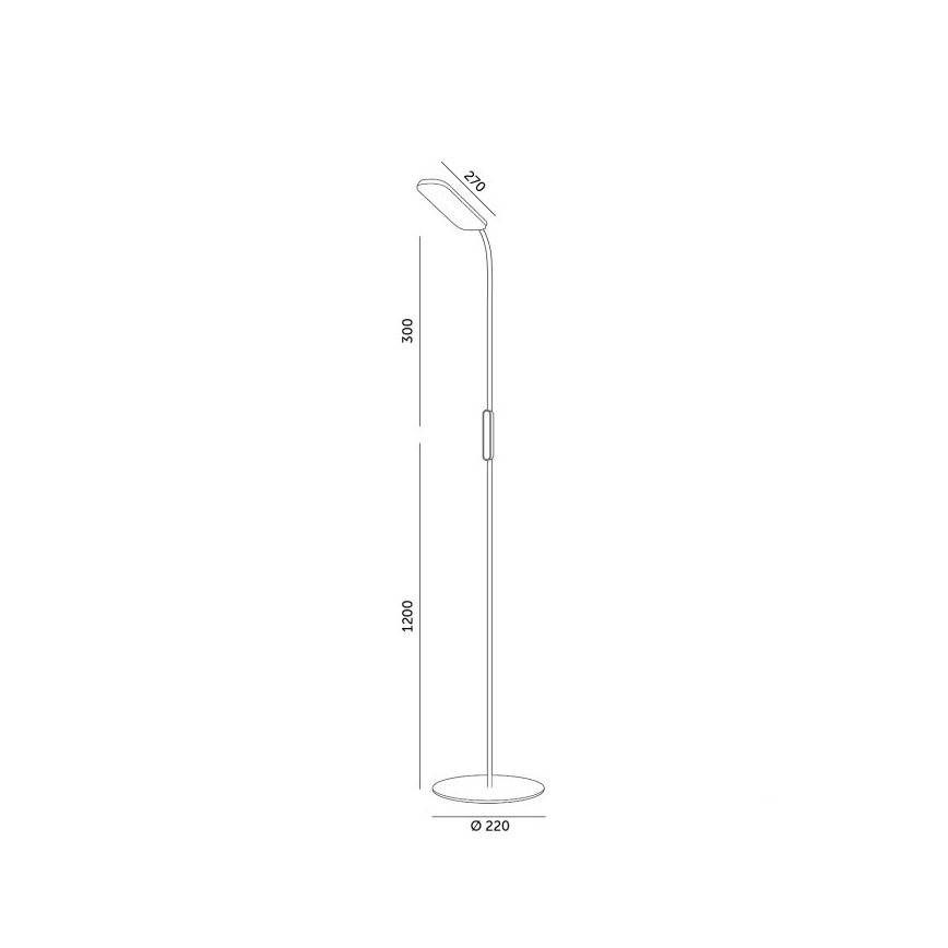 Φωτιστικό δαπέδου LED Dimmable TEILO LED/10W/230V 3000/4000/6500K μαύρο + τηλεχειριστήριο