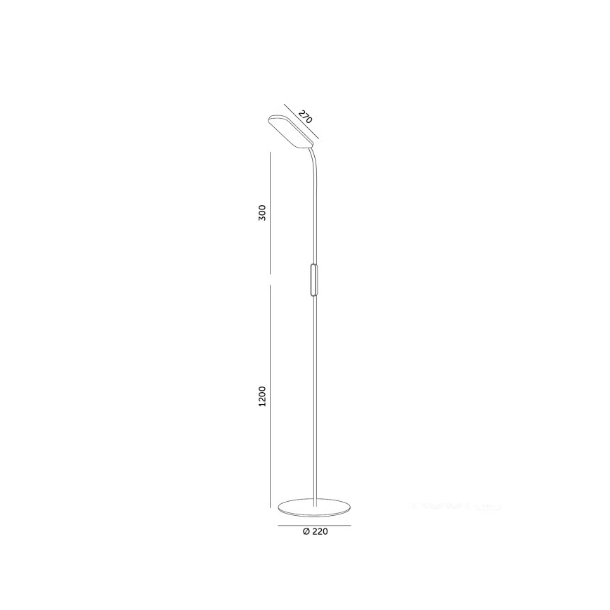 Φωτιστικό δαπέδου LED Dimmable TEILO LED/10W/230V 3000/4000/6500K μαύρο + τηλεχειριστήριο