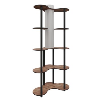 Φωτιστικό δαπέδου με ράφια 1xE27/40W/230V 150 cm μαύρο/καφέ