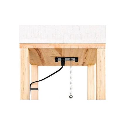 Φωτιστικό δαπέδου με ράφια 1xE27/60W/230V λευκό/καφέ