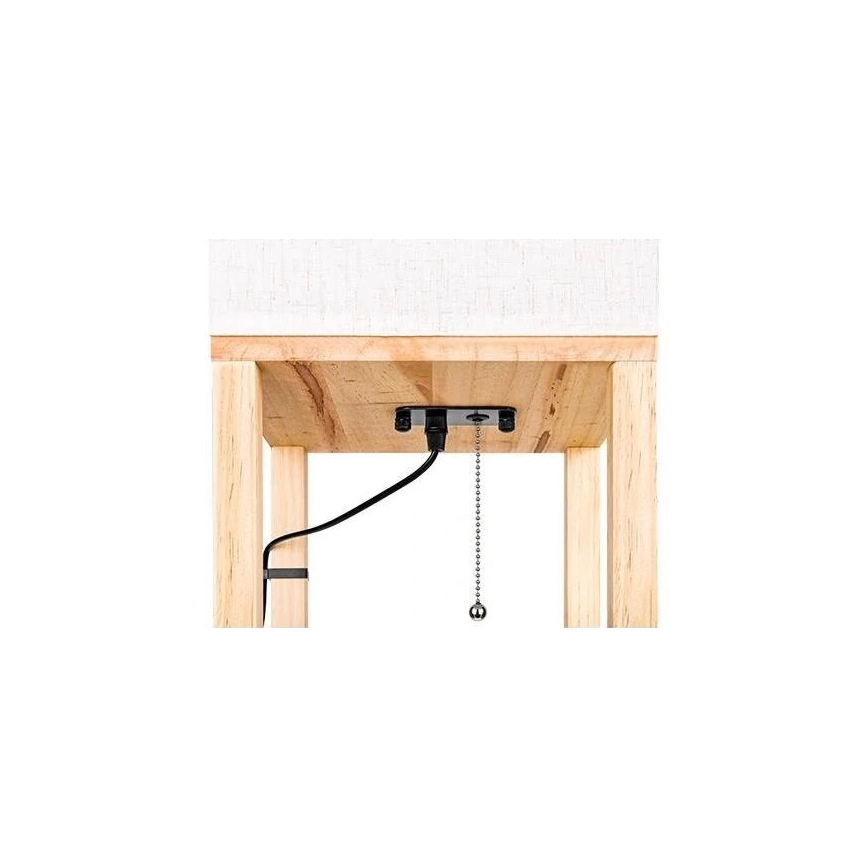 Φωτιστικό δαπέδου με ράφια 1xE27/60W/230V λευκό/καφέ