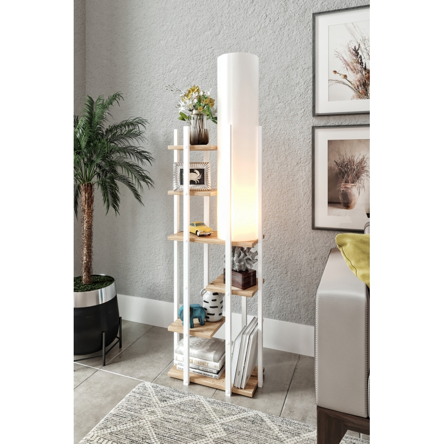 Φωτιστικό δαπέδου με ράφια VOGUE 1xE27/40W/230V 160 cm λευκό