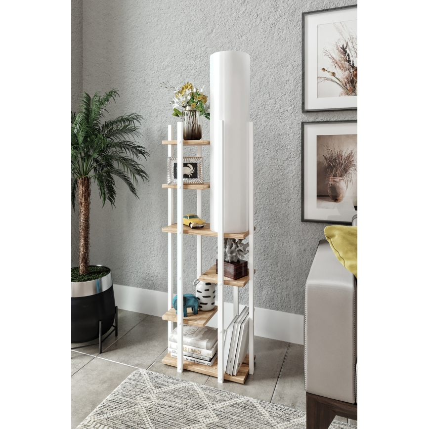 Φωτιστικό δαπέδου με ράφια VOGUE 1xE27/40W/230V 160 cm λευκό