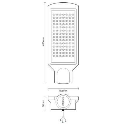 Φωτιστικό δρόμου LED LED/100W/170-400V IP65