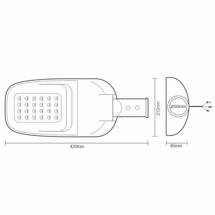 Φωτιστικό δρόμου LED LED/40W/230V 5000K IP65
