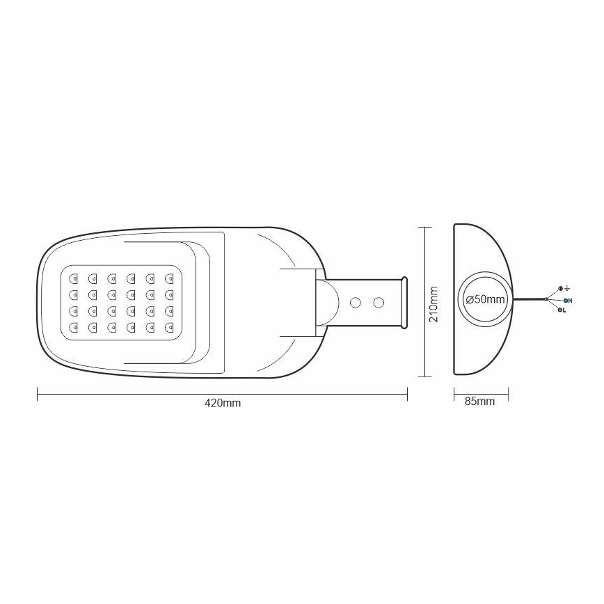 Φωτιστικό δρόμου LED LED/40W/230V 5000K IP65