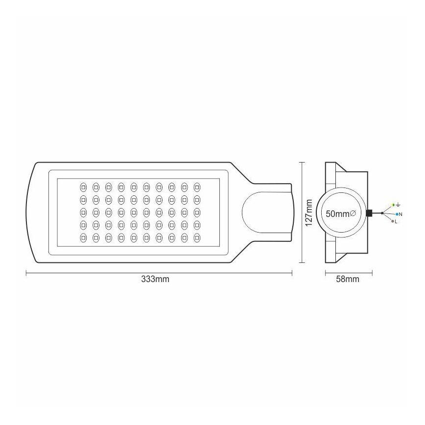 Φωτιστικό δρόμου LED LED/50W/170-400V 4000K IP65