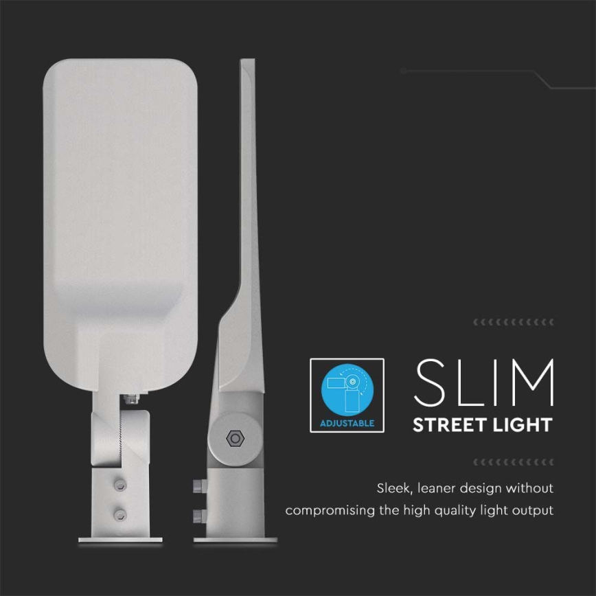 Φωτιστικό δρόμου LED SAMSUNG CHIP LED/30W/230V 6500K IP65 γκρι